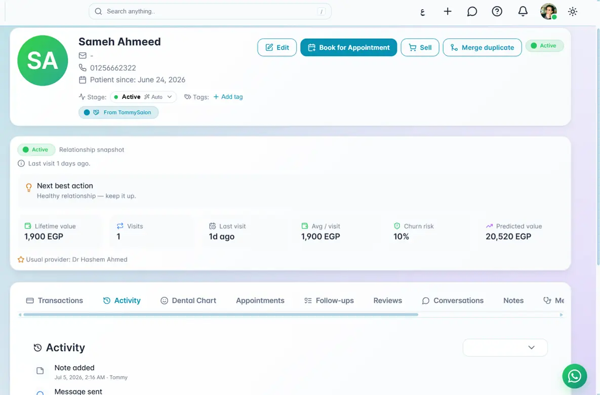 Orcaa smart customer file